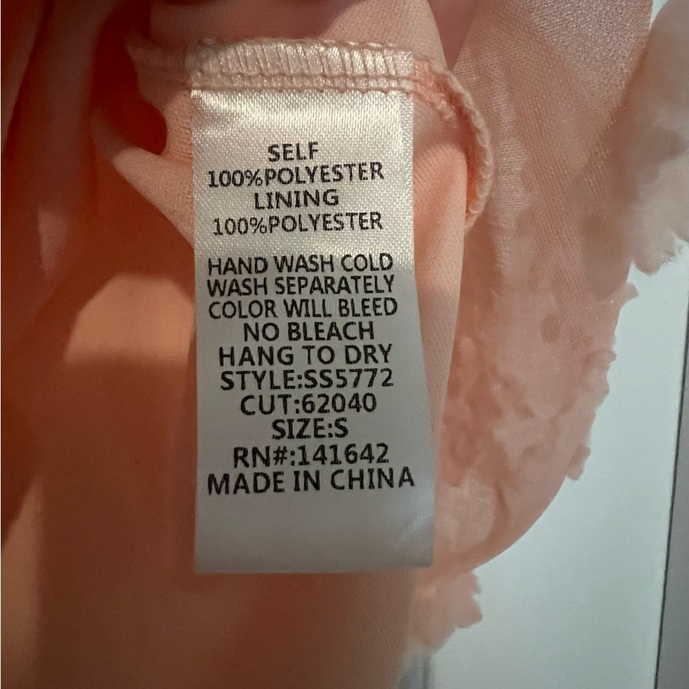 She + Sky Summer Pink Boho Coquette Textured Floral Spaghetti Strap Girly Cami - Picture 4 of 5